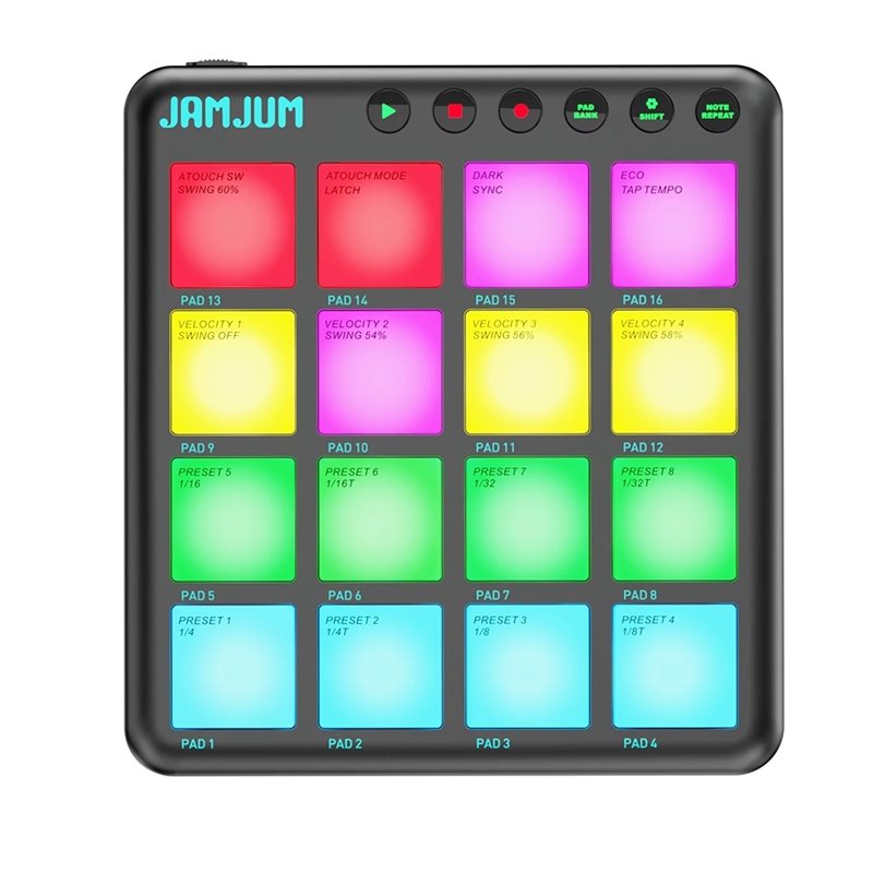 Midi Controller Pad - 【مستلزمات السفر】وحدة تحكم JAMJUM MIDI بـ