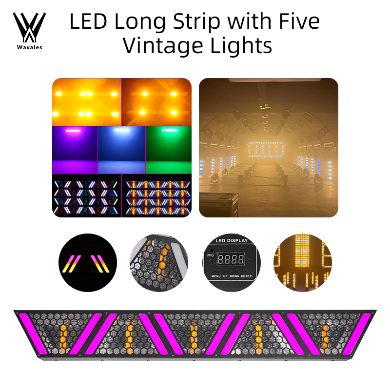 Audio Music Dj - 5X60W Stage Retro Lights DMX512 LED